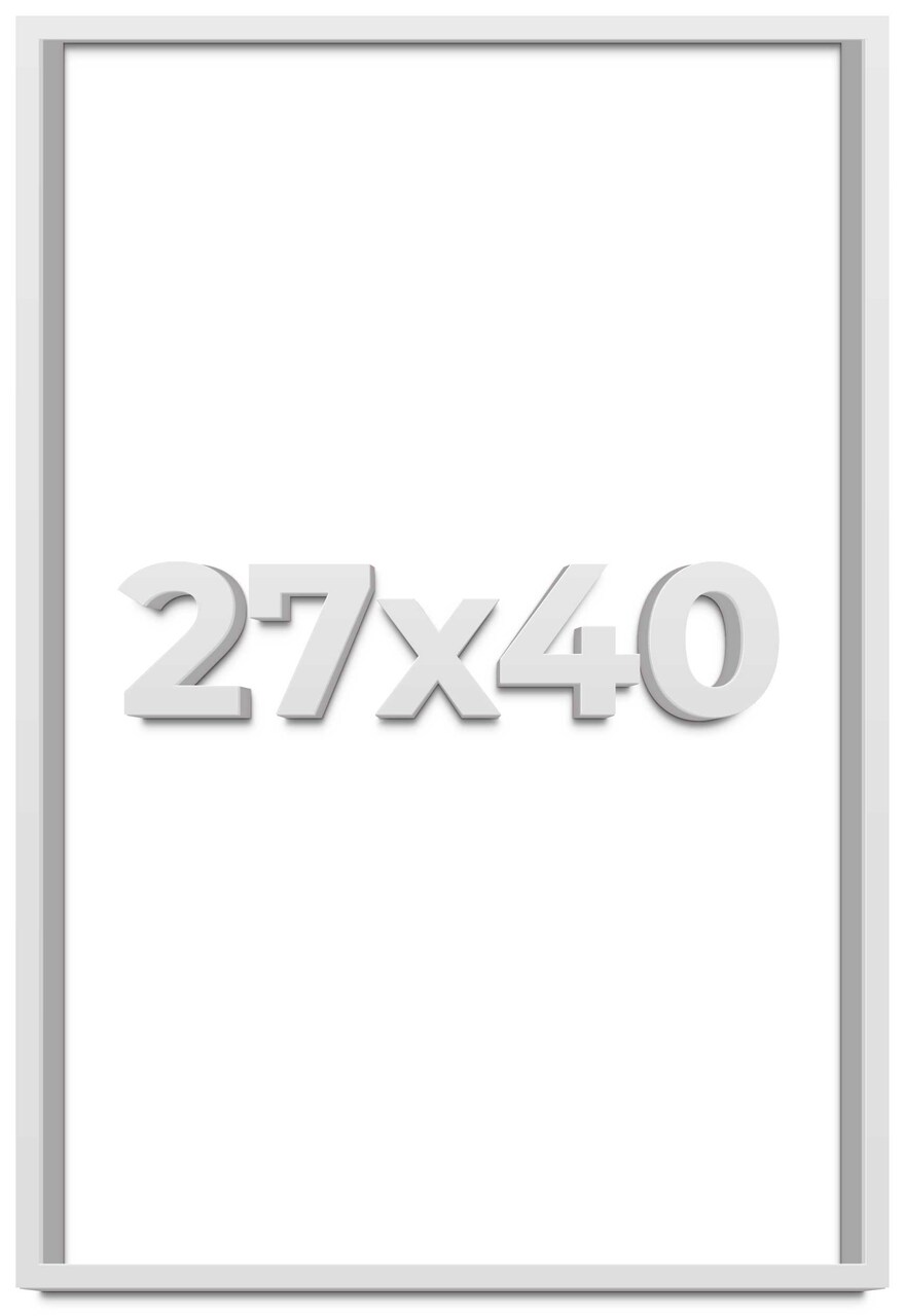 Shadow Box 1.75" Deep White Picture Frame - UV Acrylic, Foam Board Backing, Hanging Hardware